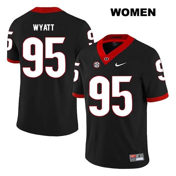 Georgia Bulldogs Women's Devonte Wyatt #95 NCAA Legend Authentic Black Nike Stitched College Football Jersey PUE0456TL